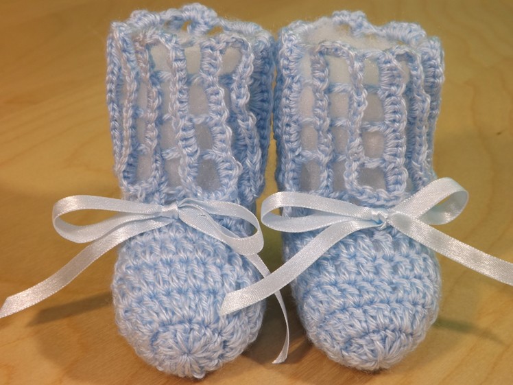 Crochet Boticas Para Bebe' Recien Nacido