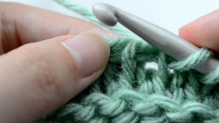 Crochet Lessons - How to work the Tunisian Knit Stitch - Part 2