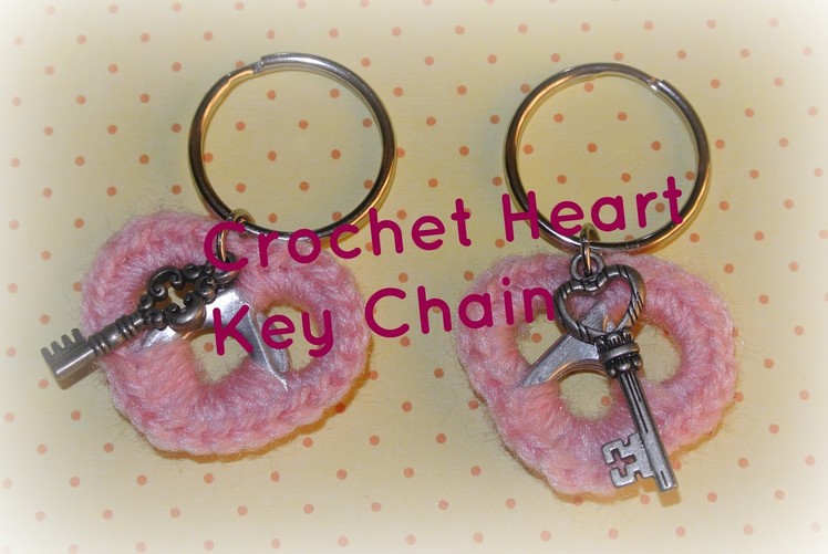 Crochet Pop Tab Heart Key Chain