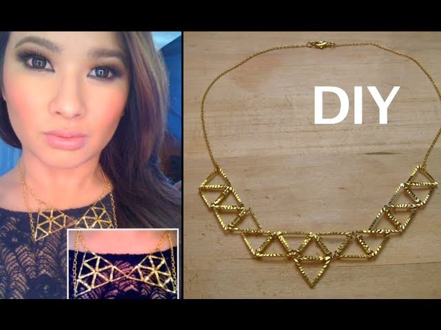 DIY 2 Geometric Necklaces  (Collar & Statement)