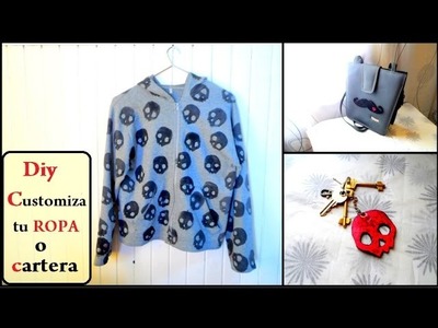 Diy customiza tu ropa cartera etc. customize your clothes