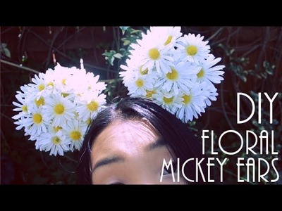 DIY Daisy.Floral Mickey Mouse Ears