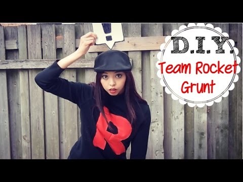 DIY ✂ Last Minute Halloween Costume TEAM ROCKET GRUNT | Enchantelle