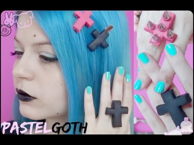 DIY: Pastel Goth Jewellery: Pink Crosses & Spikes!