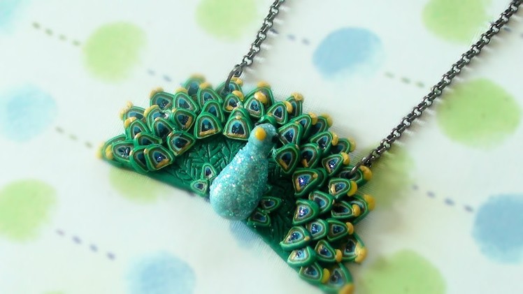 DIY Peacock Necklace (Polymer Clay)