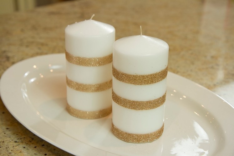 Glitter Candles - Let's Craft with ModernMom - 12 Days of Christmas (Day 9)