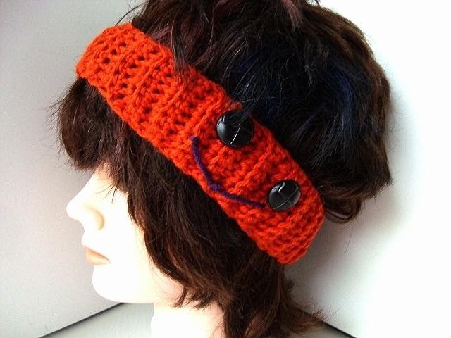 Halloween headband, pumpkin, how to crochet.