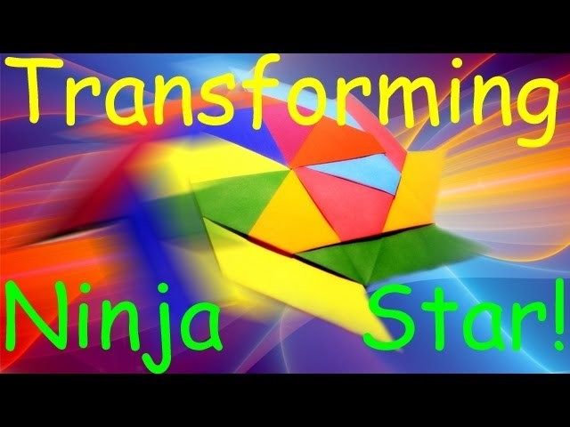 How to Make a Paper(Origami) - Transforming Ninja Star (Shuriken) (8-Pointed)!