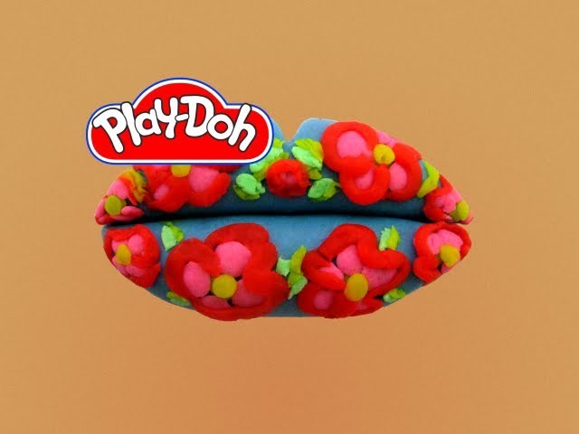How to make Play Doh Floral Lip Art  Play-Doh Craft N Toys