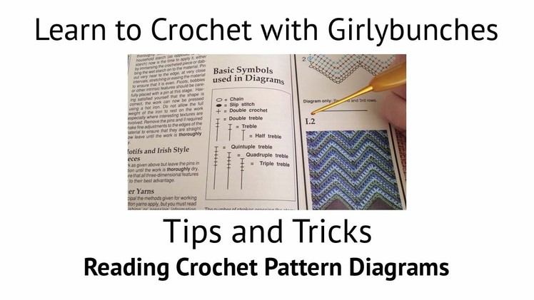 Learn to Crochet with Girlybunches - Tips and Tricks - Reading Crochet Pattern Diagrams