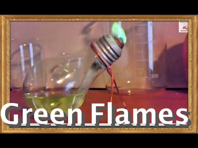 Make a lamp out of a lightbulb, with GREEN FLAMES!