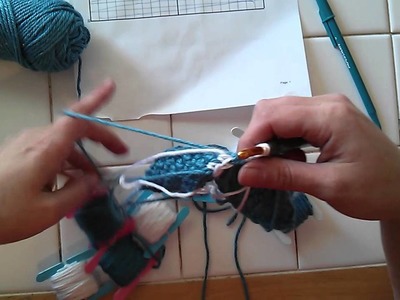Single crochet intarsia letters
