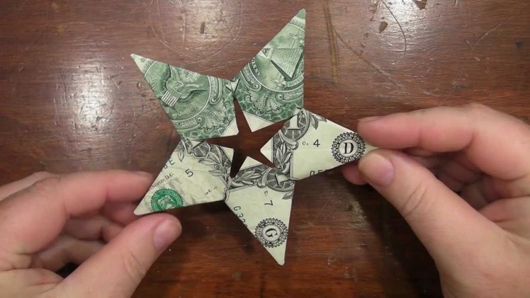 VR to Origami Star Dollar - with five US one dollar bills