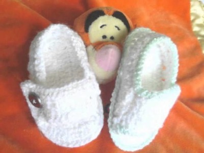 Zapatitos de bebe a crochet August, 2013