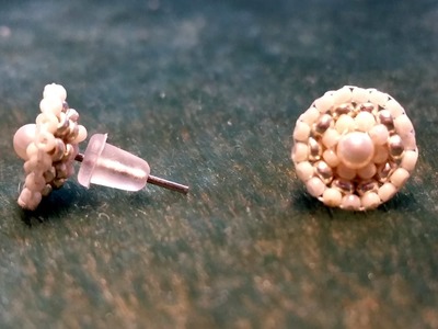Beading4perfetionists : Classic pearl earring studs beading tutorial