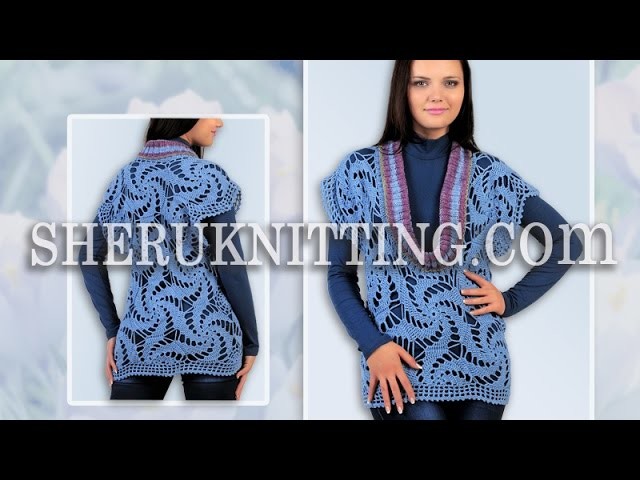 Crochet Motif Deep Neckline Vest Model 19