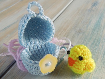 (crochet - part 1 of 2) How To Crochet a Mini Chick & Egg - Yarn Scrap Friday
