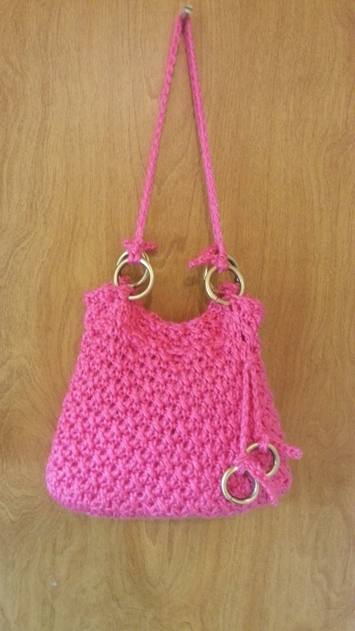 #Crochet Reverse V Stitch Handbag Purse #TUTORIAL How to Crochet a purse