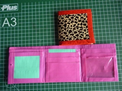 DIY Duct Tape Wallet Trifold With Coin Pouch