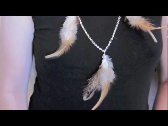 DIY feather necklace