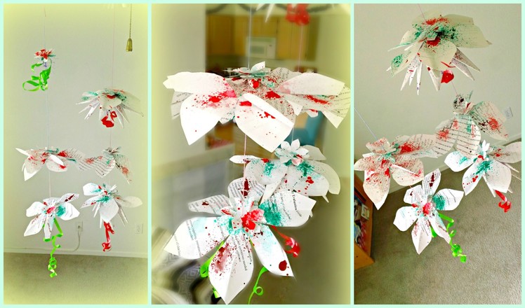 *DIY Hanging Flowers Paper Decorations*