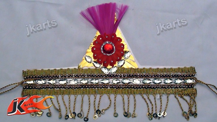 DIY How to make Mukut. Crown. Designer Tiara - JK Arts 154