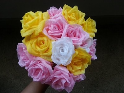 DIY: Super Easy Way To Make Roses With Crepe Paper