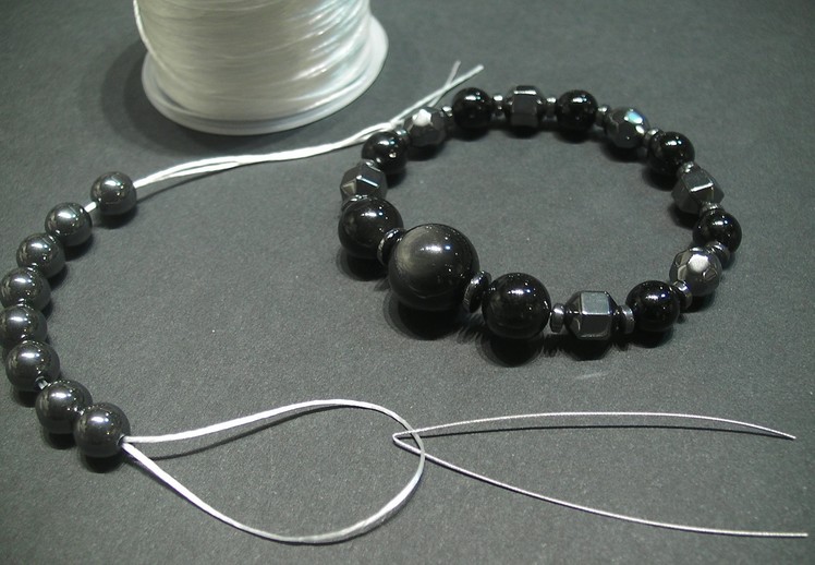DIY tips : How to make a stainless steel wire needle for making stretch bracelets
