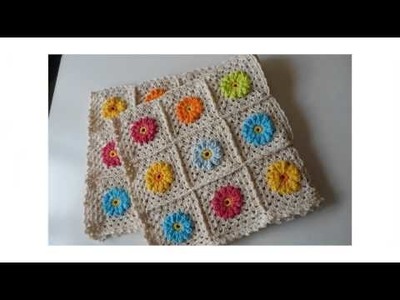 How to attach crochet flowers to a blanket