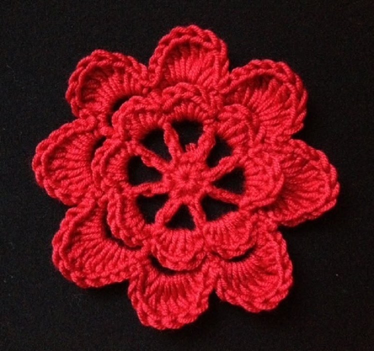 How to Crochet a Flower Pattern #4