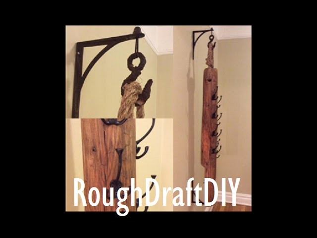 How to make a coat rack --by RoughDraft DIY