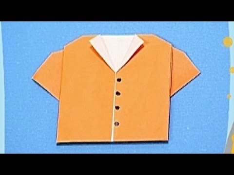 How to make a Paper Shirt (Tutorial) - Paper Friends 19 | Origami for Kids