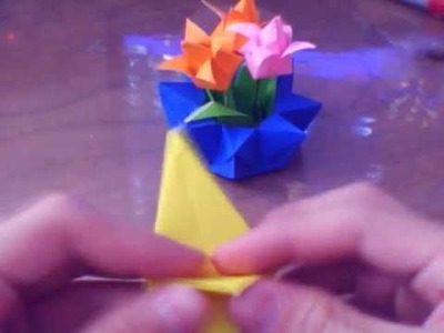 How to make an Origami Flower Pot