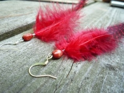 How to Make Feather Earrings -- Quick and Simple Jewelry-making Tutorial