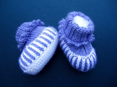 How to Sew Stockinette Stitches Baby booties