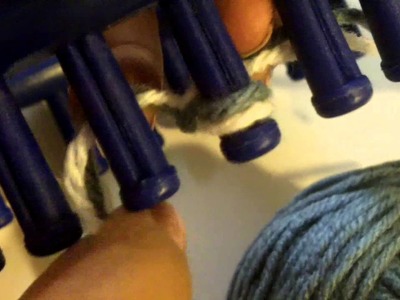Knit with Two Strands of Yarn as One on a Knitting Loom