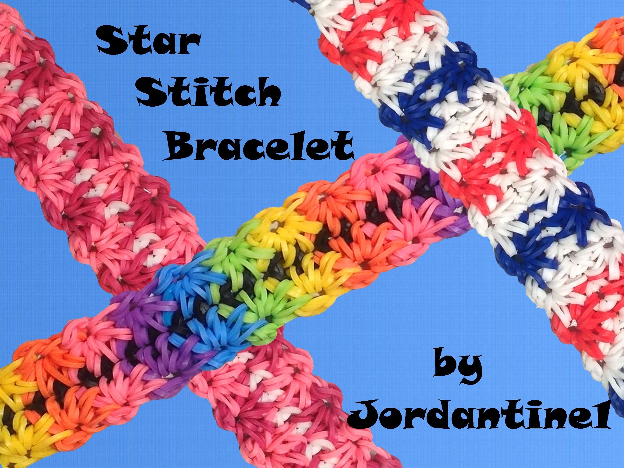 New Star Stitch Bracelet Rubber Band Crochet Rainbow Loom Hook