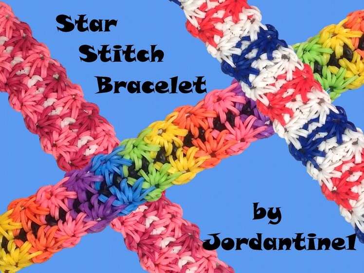 New Star Stitch Bracelet - Rubber Band Crochet - Rainbow Loom - Hook Only
