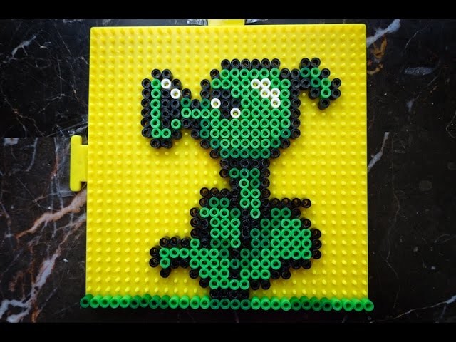 Plants Vs. Zombies Perler Bead Designs: How to make Peashooter using Perler Beads