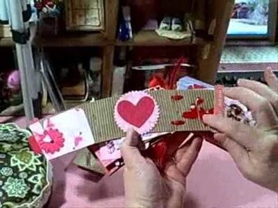 Recycling a Coffee Sleeve into a Valentine's Day Mini Scrapbook Album