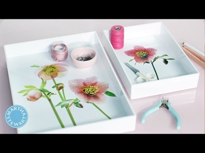Spring Flowers Decoupage Trays - DIY Style - Martha Stewart
