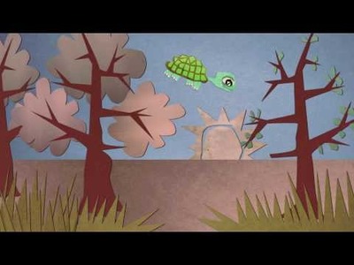 The Little Flying Turtle (stop-motion paper craft joke)