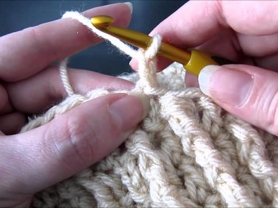 Beginning double crochet with front post treble crochet stitch