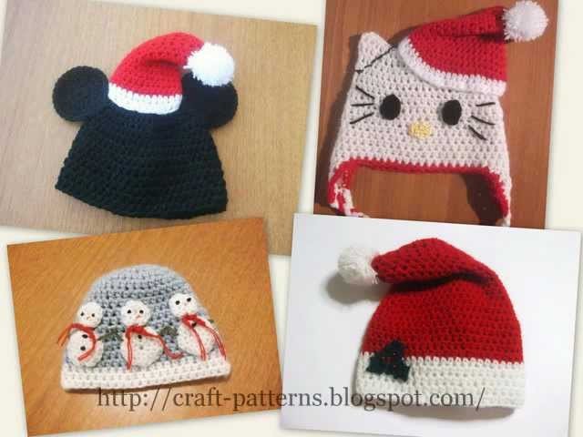 CHRISTMAS HATS Crochet Patterns