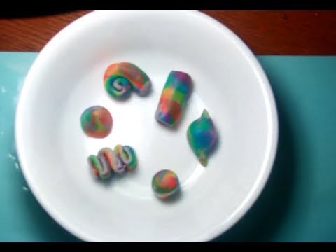 Clay Modeling - Making of a colorful beads