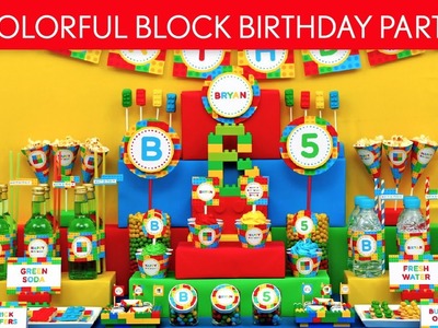 Colorful Block Birthday Party Ideas. Colorful Block - B22