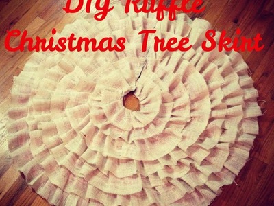 DIY Christmas Tree Ruffle Skirt (NO SEW)