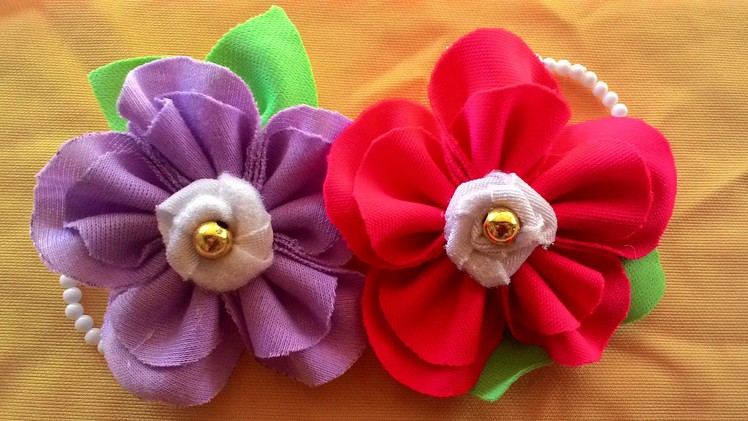 DIY craft - how to make a flower brooch patchwork