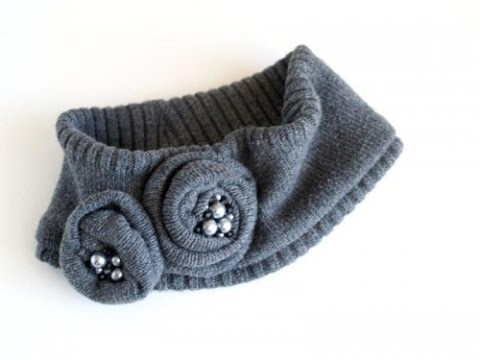 DIY Headband from an old sweater