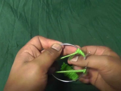 Diy  husband shows how to do the double half moon yarn earring tutorial Part 1 of 2